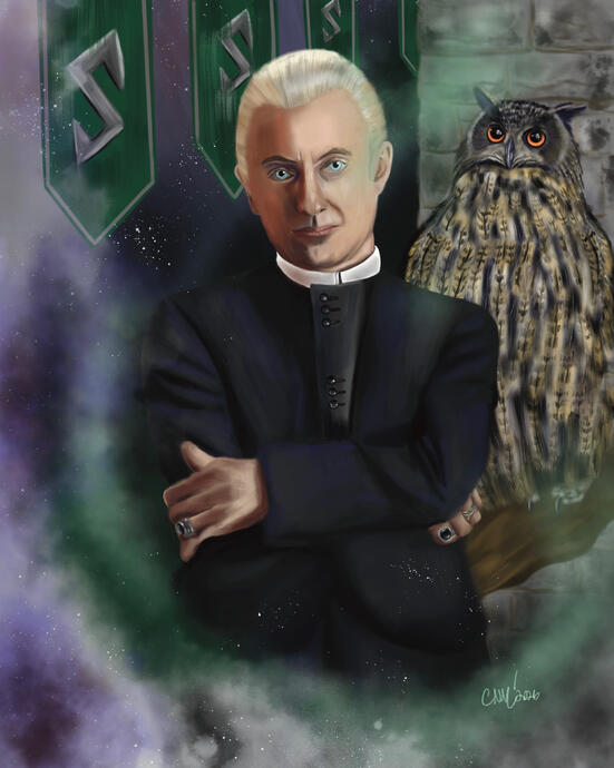 Draco Malfoy and Owl