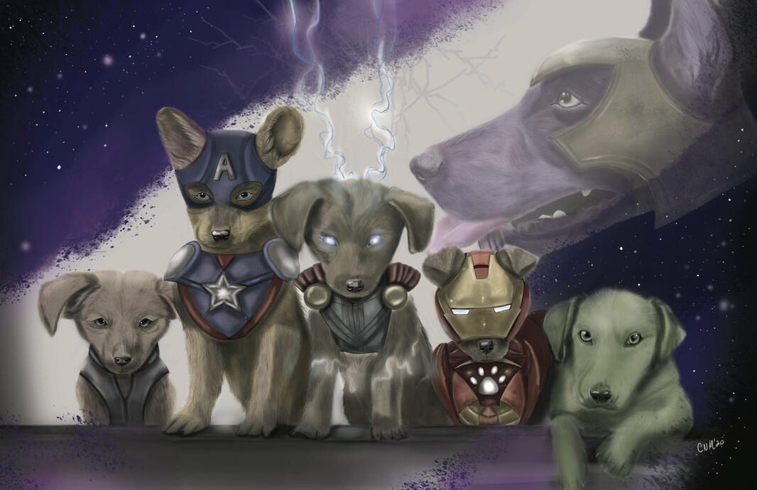 Avenger Puppies 11x17 Poster